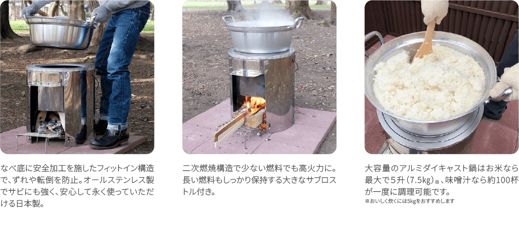 炊き出しかまどセット 説明